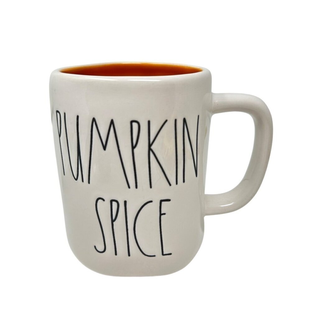 Rae Dunn Pumpkin Spice Mug Large Coffee Cup Ceramic Magenta LL Farmhouse Gift